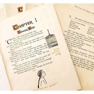 1913 Mary Frances Sewing Pages Ephemera Lot Of 100 Pcs Illustrated Crafts LGDWB1